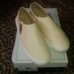 Cute cream side zipper shoe (peachy pink blush)